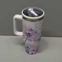 Dragonfly Tumbler With Handle and Straw,Stainless Steel Travel Mugs Cup for Friend Women,Gifts for Dragonfly Lover 40 Oz