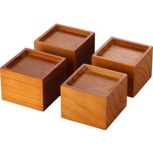 Lufia Wood Bed Furniture Risers 3 Inch, Solid Pine Wood Furniture Risers: Enhance Durability, Comfort, and Style with Effortless Installation and Added Functionality