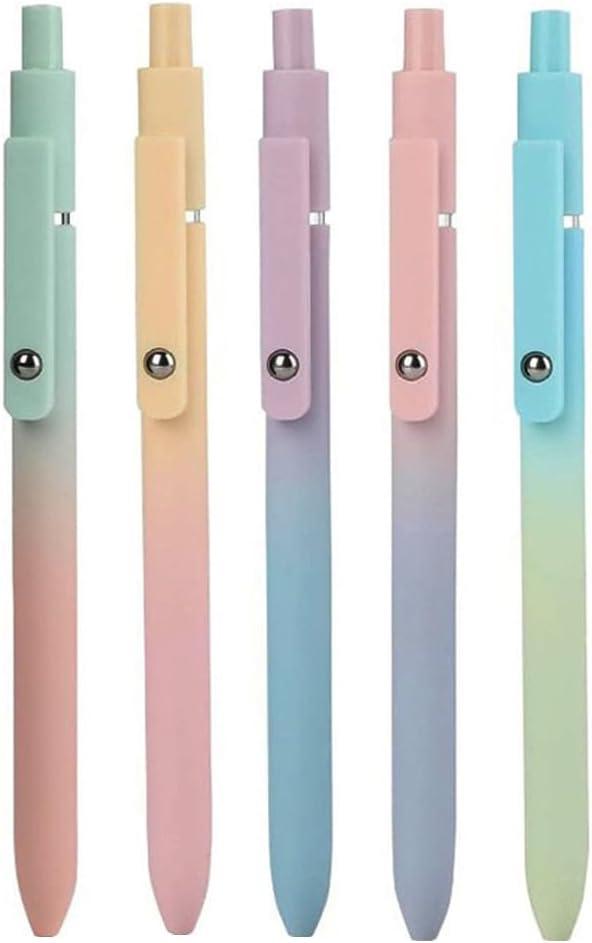 sencoo 5 pack Erasable Blue Gel Pens Quick Dry Ink Pens Retractable Roller Ball Pens 0.5mm Cute Pens for School Office Home Diary Gift Pens (Erasable Blue)