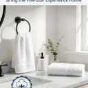 White Hand Towels for Bathroom - Pack of 4 (16"x28") 100% Cotton Hand & Face Towels - Soft, Durable, Quick Dry & Highly Absorbent, Fingertip Towel for Bathroom - Great for Gym, Salon, Spa & Family Use