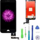 Compatible with iPhone 7 Plus Screen Replacement Black5.5, LCD Display & Touch Screen Digitizer Frame Assembly Set with 3D Touch Free Repair Tools