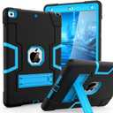 Cantis Case for ipad 9th Generation/ 8th Generation/ 7th Generation, Slim Heavy Duty Shockproof Rugged Protective Case with Built-in Stand for iPad 10.2 inch 2021/2020/2019, Black+Blue