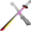 Colorful Streamer Glowing Sword Toys with Spray & Sound Effects Suitable for Cosplay Halloween Props Collect Decoration, 31.5 inches