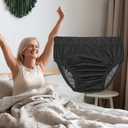 Joyo roy 2PCS Plastic Pants for Adult Diapers Incontinence Protective Briefs & Underwear Washable Incontinence Underwear Women and Men Waterproof Underwear for Women Plastic Underwear for Adults XXL (Black)