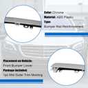 NLQR Front Mid Bumper Trim Lip Bezel 2228857600 Compatible with Mercedes-Benz S450 S560 S560e 2018-2020 Replace 222-885-76-00 A2228857600 Front Lower Bumper Chrome Molding Trim