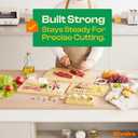 Riveira White Bamboo Wood Cutting Board  Versatile And Durable: Set Of 4 Pcs Rectangular Wooden Cutting Board  Natural Wooden Cutting Boards For Kitchen  Complete White Bamboo Wooden Chopping Board