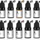 Tattoo Ink Permanent Eyebrow Make up Pigement for Eyebrows Eyeliner Lips Microblading Supplies for Eyebrow Machine Pigment Set for Professional Beauty Supplies (10 Colors)