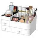 Makeup Organizer Tween Girls Gifts,Large Capacity Bathroom Organizer and Storage with Drawers Trendy Stuff ,Vanity,Bathroom Countertop,Bedroom Storage for Skincare,Cosmetics,Perfume,Brushes,Eyeshadow (white)