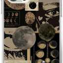 Pumhey Aesthetic Vintage Grunge Collage Phone Case Compatible with iPhone 15 Pro Max, Skull Planets Collage Cover for Teens Men Women, Trendy Cool TPU Bumper Case Cover for iPhone 15 Pro Max