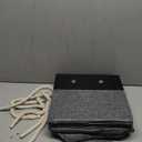 PRANDOM Large Foldable Cube Storage Bins 13x13 inch [4-Pack] Fabric Linen Storage Baskets Cubes Drawer with Cotton Handles Organizer for Shelves Nursery Closet Bedroom Black