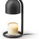 SwitchBot Smart Candle Warmer Lamp with Timer & Voice Control  Dimmable Flameless Candle Wax Melter, Matter-Enabled for Apple Home & Alexa, Perfect Valentine & Birthday Gift for Women, Home Decor (Black)