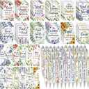 Seajan 108 Pcs Bible Verse Gift Set Bulk, 36 Notepads 36 Pens 36 Bookmarks Scripture Gifts for Church Sunday School VBS Women Men, Christian Party Favors Religious Inspirational Gifts