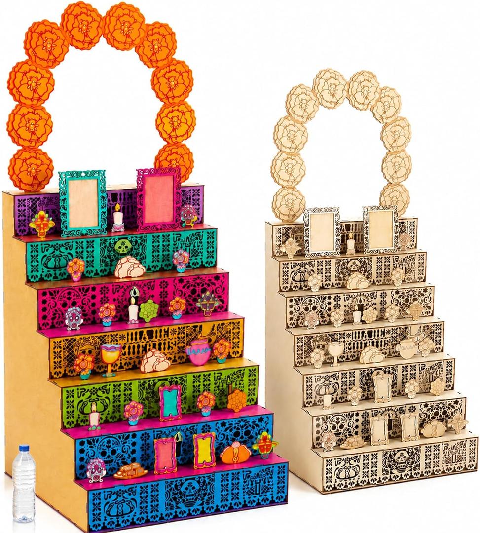 Colingmill 7 Tier Wooden Dia De Los Muertos Altar, Arch
