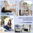 Gel Seat Cushion, Thicken Big Office Chair Cushion Chair Seat Pads for Long Sitting, Sciatica & Hip Pain Relief, Egg Seat Cushion for Wheelchair Car Office Home Travel Outdoor