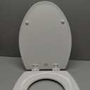 Bemis 500EC Durable Wood Toilet Seat with Easy Clean Hinges, Made in USA, Round, White