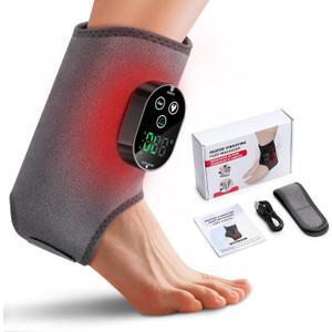 3-in-1 Foot & Ankle Massager for Ankle with Heat, 3 Vibration Modes & 6 Heating, Rechargeable, 5 Massage Settings, Portable for Home/Travel