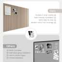 Bumusty Large Cork Board Alternative-48 x 36" Felt Bulletin Board Tiles, with 30 Pushpins, 70 Adhesive Tabs, Fine-Stripe 12-Pack, Cork Boards for Office Push Pin Board Felt Board-Taupe