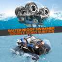 STEMTRON Amphibious Remote Control Car Toys for Boys 2.4 GHz 1:16 All Terrain Off-Road RC Car Waterproof RC Monster Truck Kids Pool Toys Remote Control Boat Gifts for Kids Boys