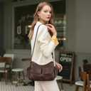 APHISON Shoulder Bag for Women, Vegan Leather Purses Bags for Ladies Trendy, Multi Pockets Handbags