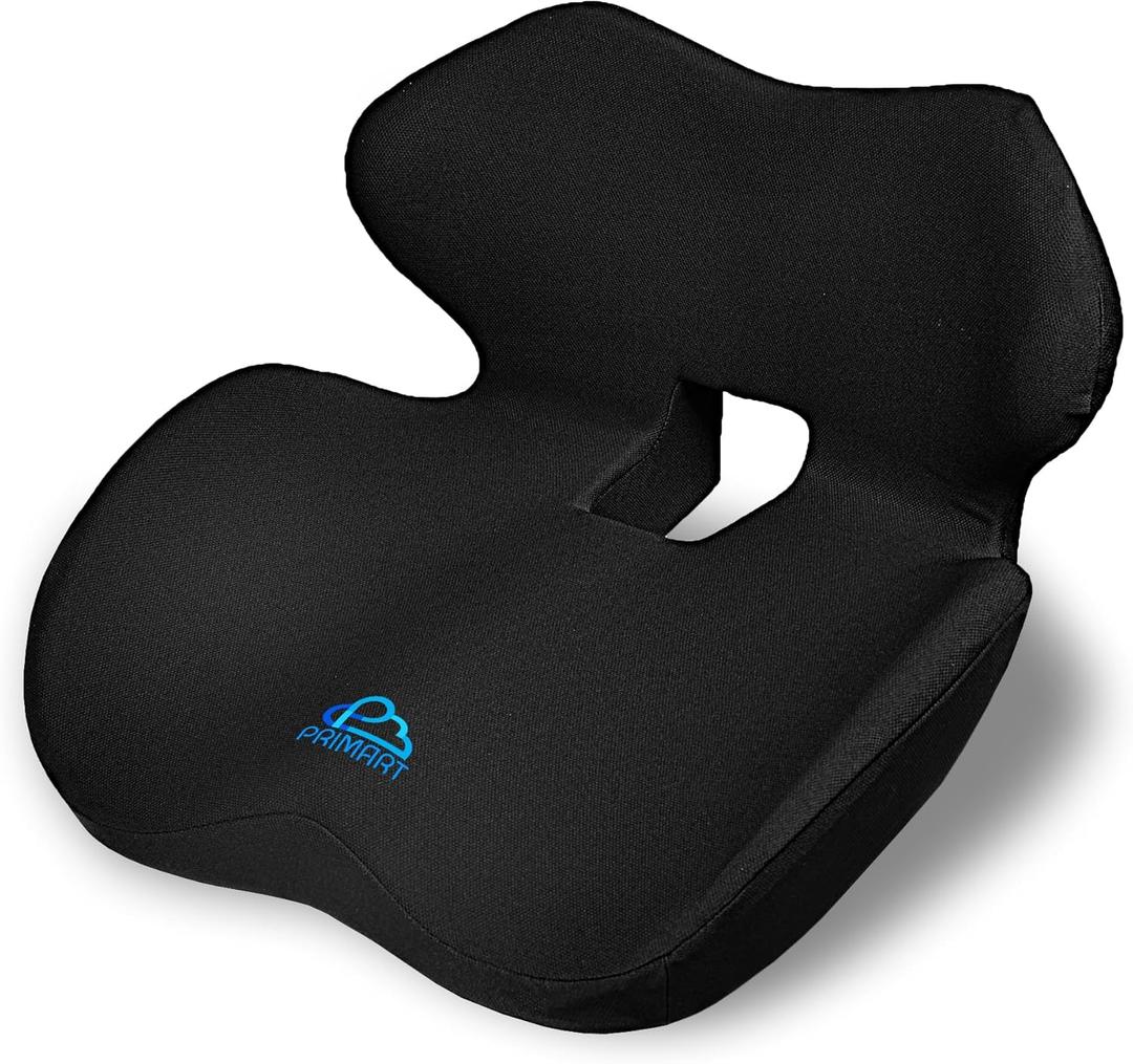 Ergonomic Memory Foam Seat Cushion for Office Chair, Car Seat, Gaming Chair, Dining Chairs| Sciatica, Tailbone & Coccyx Pain and Pressure Relief | Lumbar & Lower Back Support | Orthopedic Design