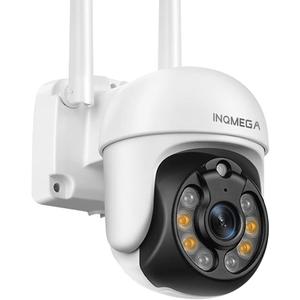INQMEGA TUYA PTZ Camera Outdoor, 3MP Security Home Surveillance Camera with 2.4G WiFi, Waterproof IP Wireless Camera, Color Night VisionTwo-Way Audio, Motion Detection, Cloud & SD Card (1 Count (Pack of 1))