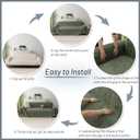 MYSKY HOME Boho Couch Cover Moss Green Sofa Covers with Tassel Farmhouse Sofa Slipcover Simple Couch Protector for Dogs Chenille Sectional Couch Covers L Shaped Couch Cushion Covers, 71"x 134"