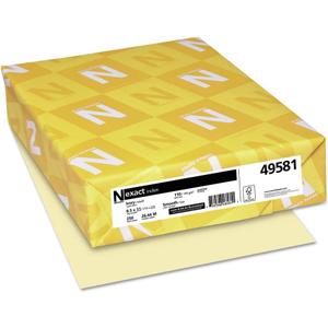 Neenah Paper Exact Index Card Stock, 110 lb Index Weight, 8.5 x 11, Ivory, 250/Pack