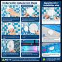 Homly Rechargeable Submersible Pool Lights with Wireless APP Control, Waterproof Underwater Smart LED Lights Controlled Multiple Lighting Modes, 4000mAh Magnets Light for Multi Scene Pool Decoration