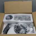 ZMISHIBO 24 Inch Low Profile Ceiling Fans with Lights and Remote, 3000K-6000K Dimmable Fandelier LED Fan Light, Flush Mount Ceiling Fan with Light, 6 Wind Speeds Ceiling Fans for Bedroom- Black