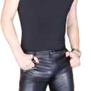 LinvMe Men's Sleeveless Singlet Turtleneck Tights Lingereie (XL)