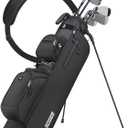 Findway 3 Way Small Golf Bag Lightweight Pitch and Putt Golf Bag with Stand, Adjustable Dual Straps, Golf Stand Bag for Extra Storage in a Smaller Size, Golf Gifts for Men and Women, 5 Pockets