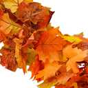 Fall Garland Maple Leaf Garland, 6 Ft/Piece, 3 Piece, Artificial Maple Leaves Hanging Vine, Thanksgiving Decor (3)