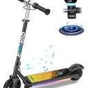 Gyroor H30 Max Electric Scooter for Kids Ages 8-12, 150W Powerful Motor, Bluetooth Music, Dual Brake System, Adjustable Height and Speed, Best Gifts for Kids, H30Max-8QY