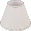 Aspen Creative 58881A Transitional Empire Shape Uno Construction Lamp Shade in Ivory Powder with Blue Trim, 6" Top x 12" Bottom x 9" Slant Height