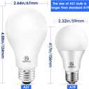 2 Pack 150 Watt Equivalent LED Bulb, Dimmable Super Bright Light Bulbs 2600LM, Cool White 4000K, A21 LED Light Bulb, E26 Standard Base, UL Listed, Damp Rated, LED Bulb for Living Room Bedroom Office