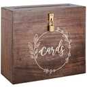 Eximious India Wedding Card Box with Card Slit and Lock 12"X10"X4.5"- Gift Wishing Well Card Box for Weddings, Receptions, Birthdays, Graduations, Baby Showers, Honeymoon Funds LF (WALNUT)