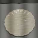 30 Pcs Large Scalloped Paper Plates 9.5 Inch Shell Edge Disposable Dinner Plates for Birthday Wedding Baby Shower Party Decorations(Cream Color)