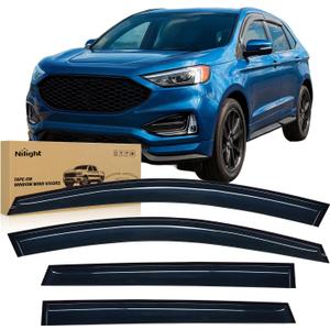 Nilight Window Visors for Ford Edge 2015-2024, Out-Channel Rain Guards, Side Window Wind Deflectors, Vent Visors, 4PCS, Fits Longer Rear Door Window Frame (32.28 in Rear)