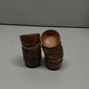 Skylety 10 Pcs Acacia Wooden Bowls Small Calabash Bowls Round Wood Salad Hand Carved Calabash Dip Tray for Serving Popcorn Pasta Coconut Nuts Sauce Appetizers Home Kitchen (2.2 Inch)