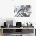 Sbemyenus Vintage Birds Poster Winter Retro Style of Canvas Wall Art Prints Printed Animal Poster Thrush Bird Snow Landscape Nature Photography for Living Room Office Bedroom, 12x18inches Frameless