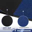 Door Mat Heavy Duty Outdoor Indoor Doormat Low Profile Front Door Mat Large 35x60 inch Blue Entrance Welcome Mats Easy Clean Patio Entrance Mat Waterproof Anti-Skid Rubber Backing