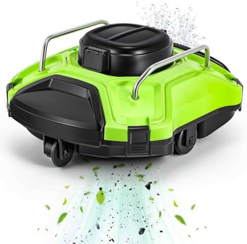 【2025 Upgraded】 Cordless Robotic Pool Vacuum Pool Cleaner Automatic Pool Cleaning Robot 25° Climbing, 120Mins Running Time, Self-Parking, Powerful Suction Pool Cleaner Vacuum Irregular Swimming Pools