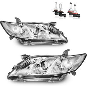 Headlights Assembly with Bulbs for 2007-2009 Toyota Camry, for 2007 2008 2009 Toyota Camry US Version Driver & Passenger Side