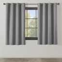 Modavari Home Fashions Palma Grommet Blackout Single Window Panel - Peyote, Gray 