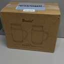 2 PACK Glass Pitcher with Lid, 68 oz/ 2 Liter Classic Vertical Stripes Water Pitcher with Handle,Glass Water Carafe for Cold Brew, Coffee, Lemonade, Iced Sun Tea,Beverage,Heat Resistant (Clear)