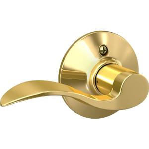 Schlage F170 ACC 605 LH Left Handed Accent Door Lever, One Sided Non-Turning Dummy Door Handle, Bright Brass