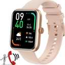 Smart Watch for Men Women(Answer/Make Call), Smartwatches with Heart Rate/SpO2/Sleep/Stress Monitor, IP68 Waterproof Activity Tracker for Android iPhone, 100+ Sports Fitness Watch (Light Pink, 1.81")