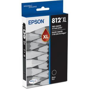 EPSON 812 DURABrite Ultra Ink High Capacity Black Cartridge (T812XL120-S) Works with WorkForce Pro WF-7310, WF-7820, WF-7840, WorkForce EC-C7000