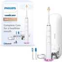 Philips Sonicare DiamondClean Smart 9500 Electric Toothbrush, Sonic Toothbrush with App, Pressure Sensor, Brush Head Detection, 5 Brushing Modes and 3 Intensity Levels, White, Model HX9923/01