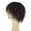 GNIMEGIL Dark Brown Curly Wigs for Men 12inch Short Wig with Bangs Big Volume Male Wigs in Synthetic Hair Fluffy Wave 70s 80s Punk Cosplay Costume Party
